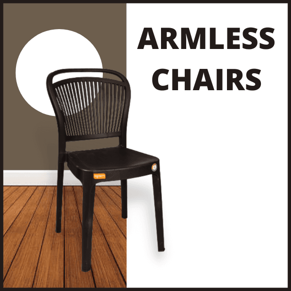 armless plastic chair